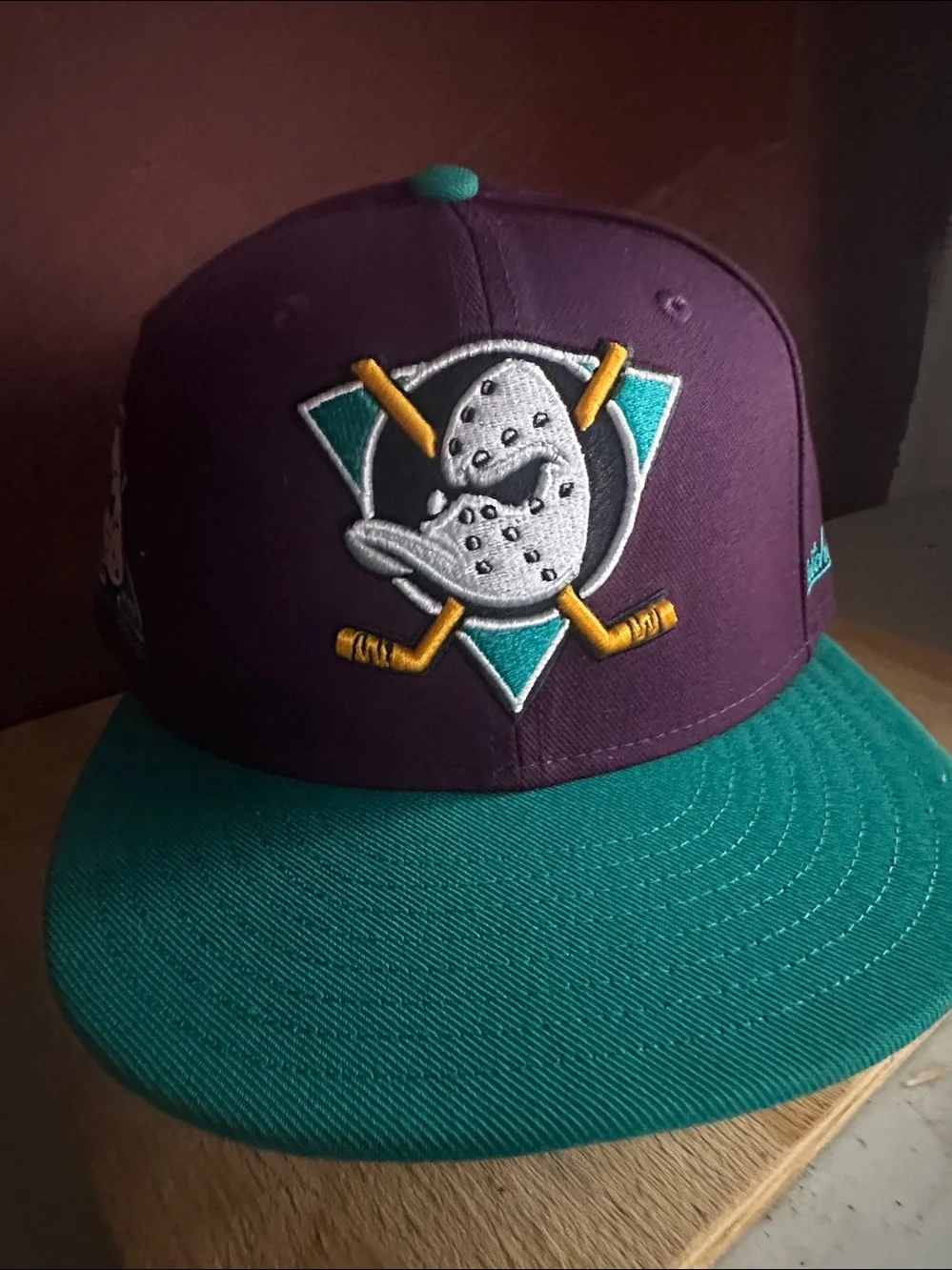 Classic 7 3/8 fitted Anaheim Mighty ducks patch hat cap new
